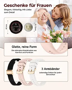 Женские Смарт-часы Круглый Черный Золотой synthetic.ua - Фото 1