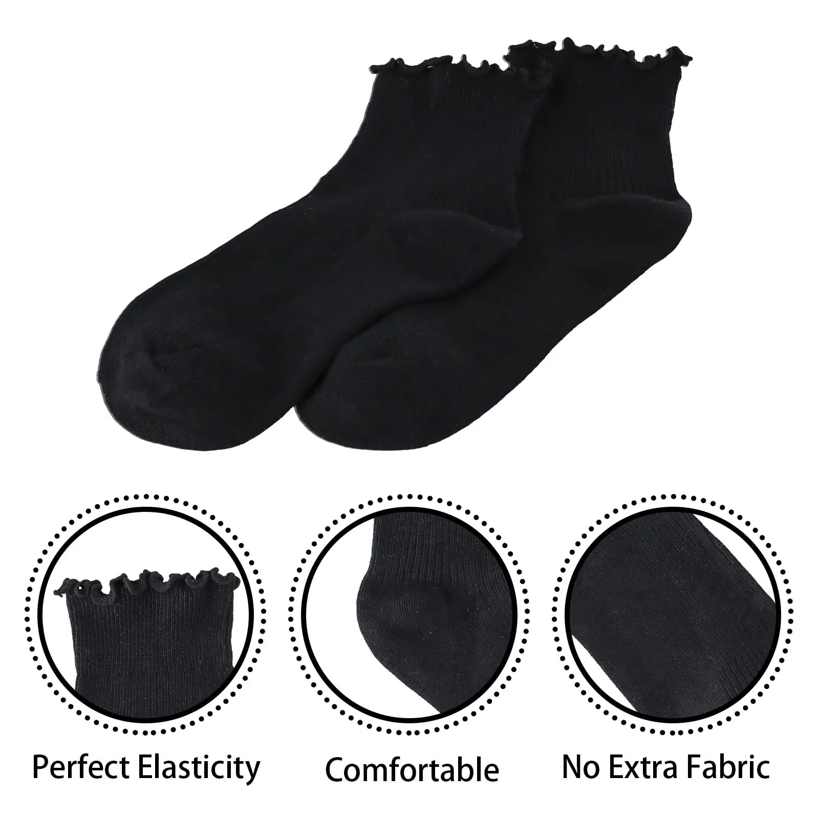 Шкарпетки з рюшами жіночі 6 пар Бавовняні, фото №6 Шкарпетки з рюшами жіночі 6 пар Бавовняні, фото №6