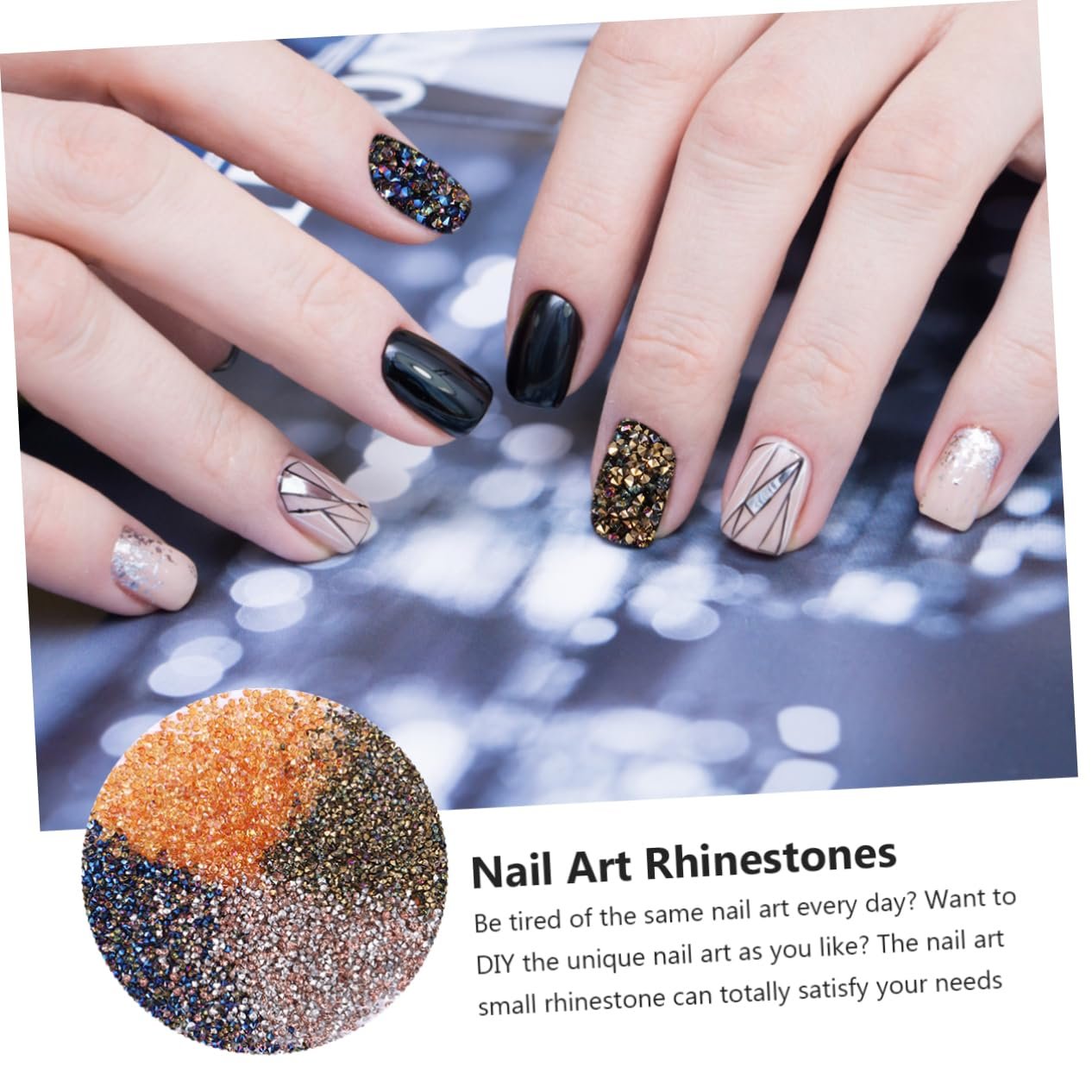 Стразы для ногтей MAGICLULU, 3 набора, S, 4 упаковки * 3, фото №8