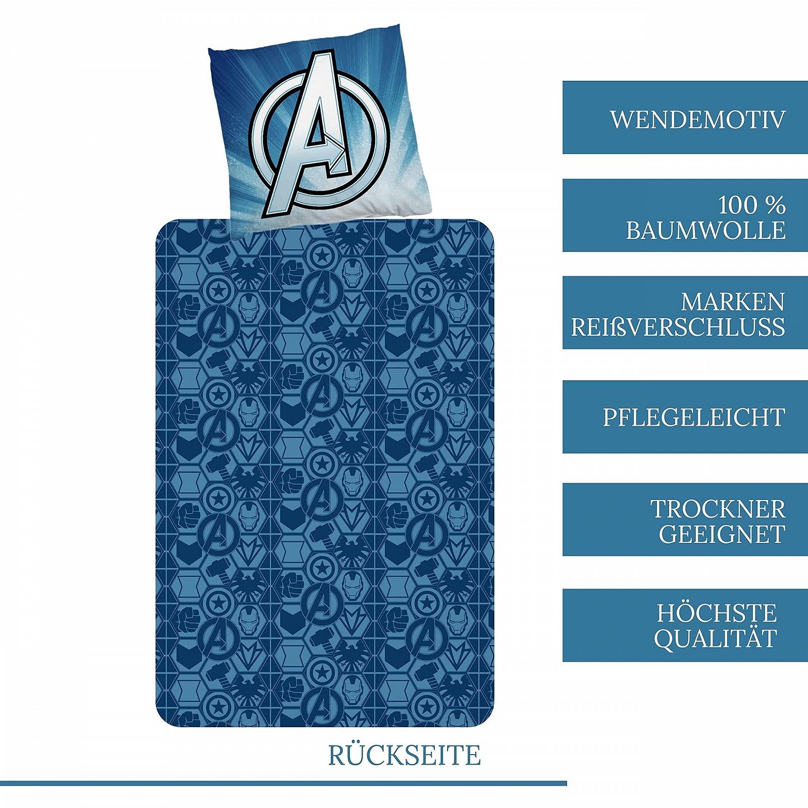 Постільна білизна Marvel Avengers, підковдра 135 x 200 см, наволочка 80 x 80 см, бавовна, фото №4