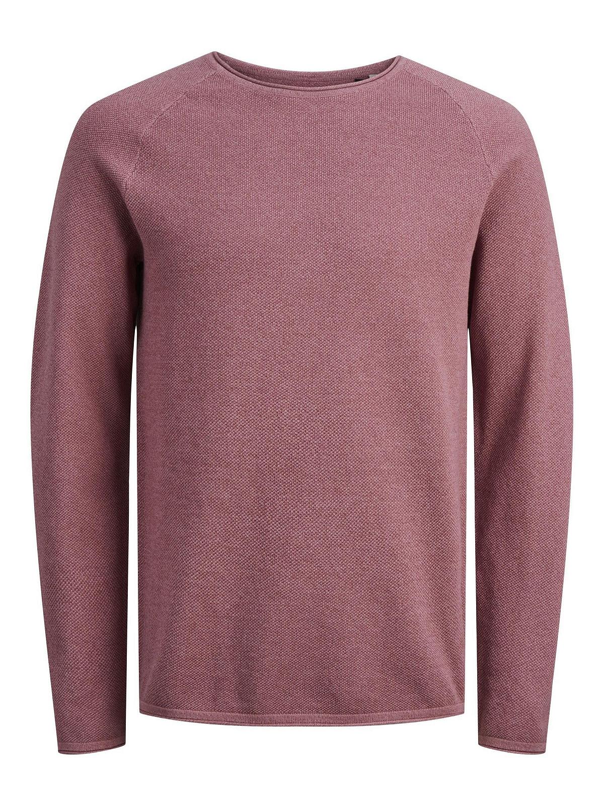 Джемпер JACK & JONES JJEHILL Мужской вязаный с круглым вырезом Базовый Длинный рукав Хлопковая рубашка, фото №1