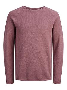 Джемпер JACK & JONES JJEHILL Мужской вязаный с круглым вырезом Базовый Длинный рукав Хлопковая рубашка - Фото 1