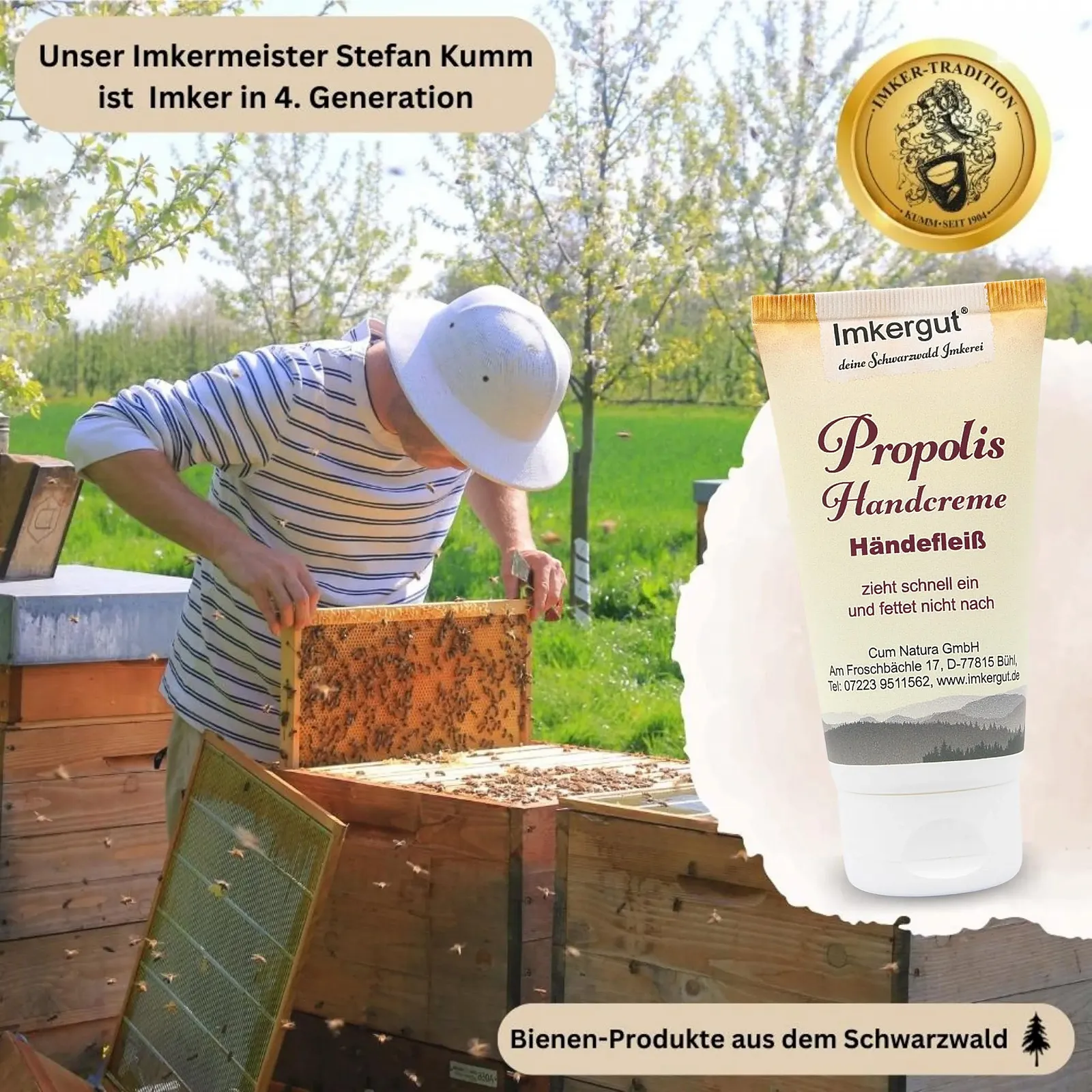 Крем для рук Beekeeper Прополіс 75 мл Тюбик, фото №4