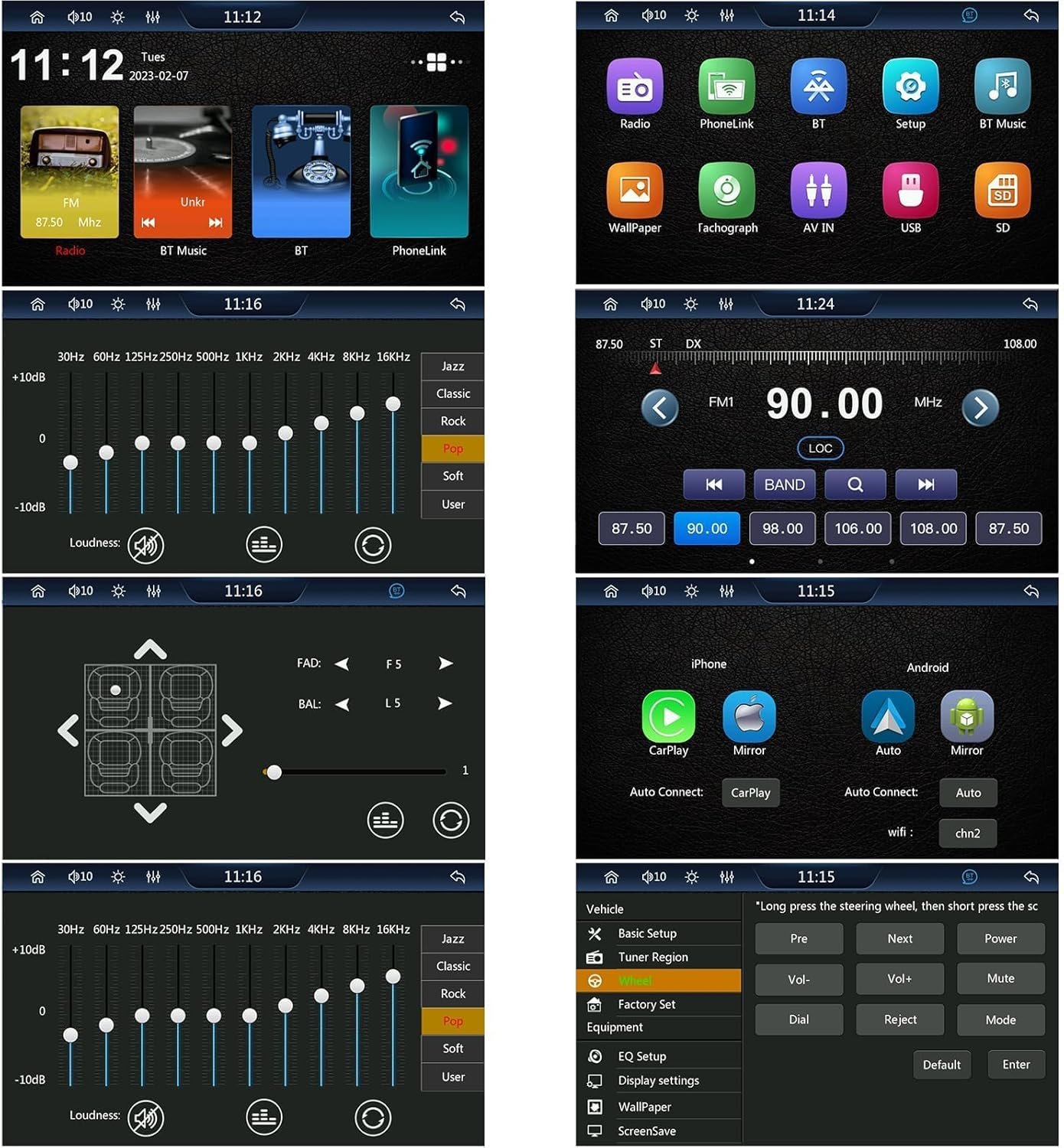 Автомагнітола CML-PLAY 7230W / 7" / Сенсорна / Apple CarPlay / Android Auto / Bluetooth / FM / USB / AUX / TF Card / 1DIN, фото №7