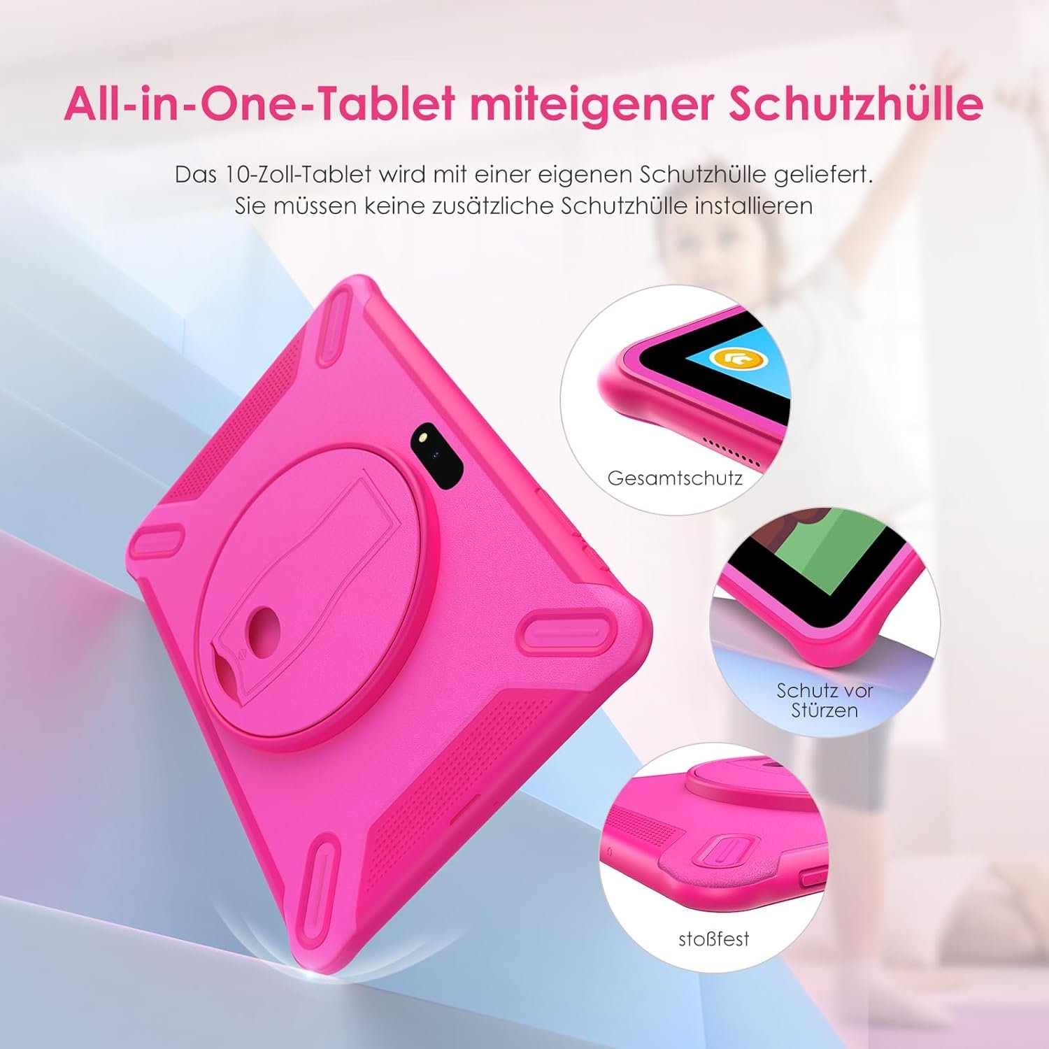 Планшет 10.1" FASTWD L211 12+24/128Gb 8 ядер Android 14 8000 mAh Pink, фото №6