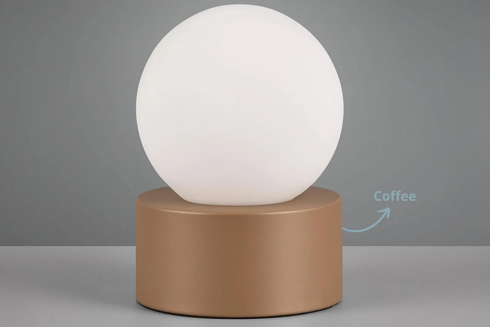 Настільна лампа Lightling Cordula сенсорна зі скляним плафоном E14 12 x 17 см Матовий чорний / Білий, фото №2