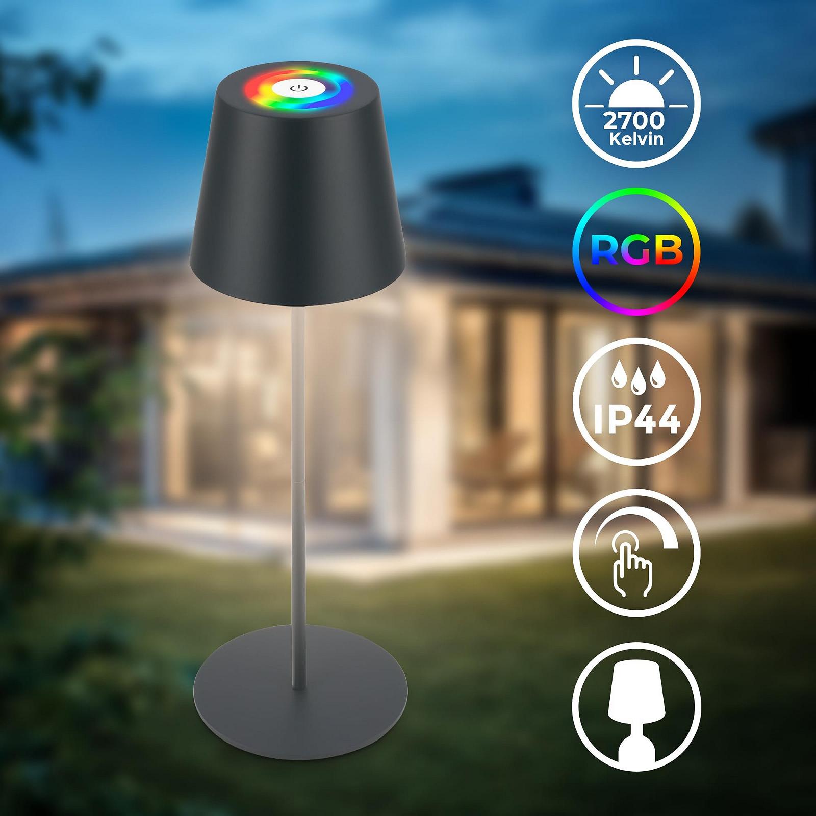 Настільна лампа B.K.Licht 3 in 1 RGBW LED Wireless IP44 Touch Dimmable 36 x 12 см, фото №5
