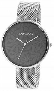 Женские часы JUST WATCH Floriane JW10182 Аналоговый Кварц Стальной Сетчатый Ремешок Цветы - Фото 1