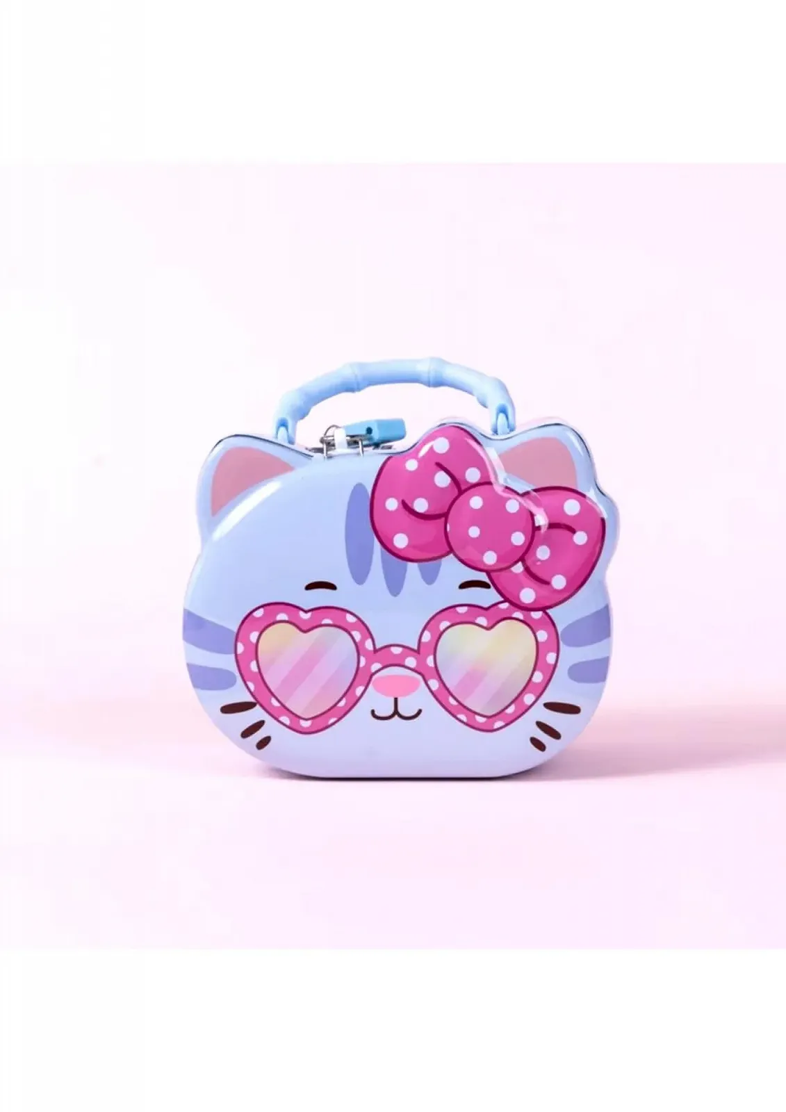 Скарбничка Синій кіт Замок металева із замком та ключем, фото №6