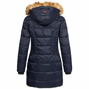 Куртка Geographical Norway Cora IMS Production зимняя женская с капюшоном и искусственным мехом размеры S, M, L, XL, XXL synthetic.ua - Фото 1