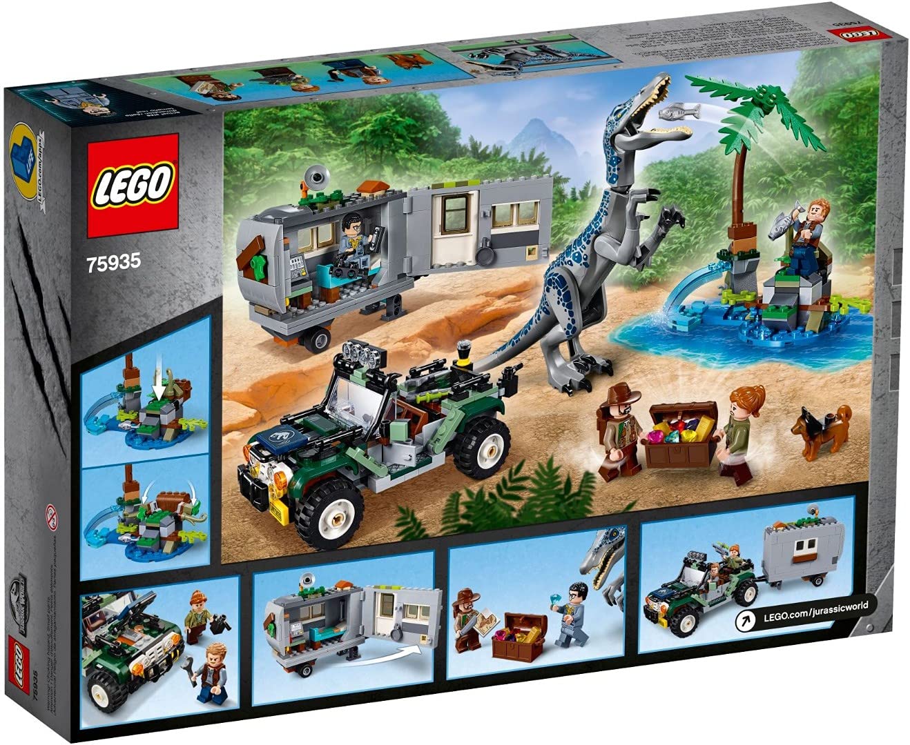 LEGO Jurassic World 75935 Набір для полювання за скарбами Baryonyx Force Fairs, фото №3