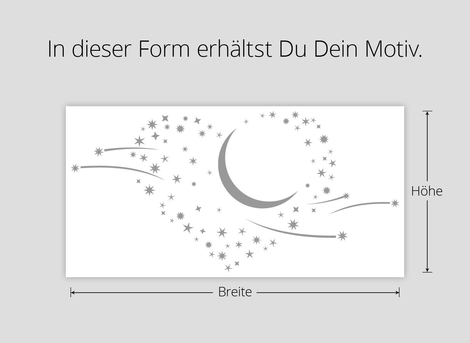 Наклейка на стіну Grandora 1011W Серце Місяць Катапульта 120 x 58 cm Білий, фото №4