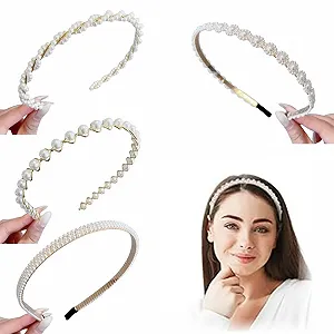 Набор из 4 женских жемчужных обручей на голову. - Фото 1