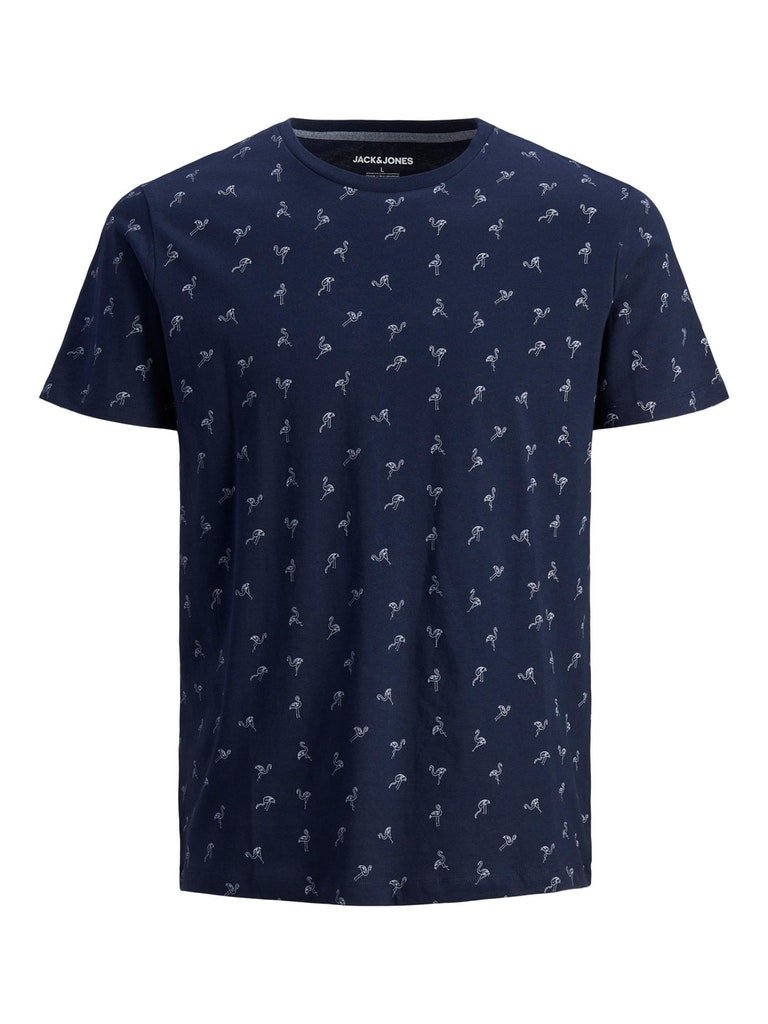 Футболка JJTRISTAN AOP TEE RE 12200341- Blazer-Fit:Standard fit Jack&Jones Темно-синій M, фото №1