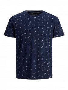 Футболка JJTRISTAN AOP TEE RE 12200341- Blazer-Fit:Standard fit Jack&Jones Темно-синій M - Фото 1