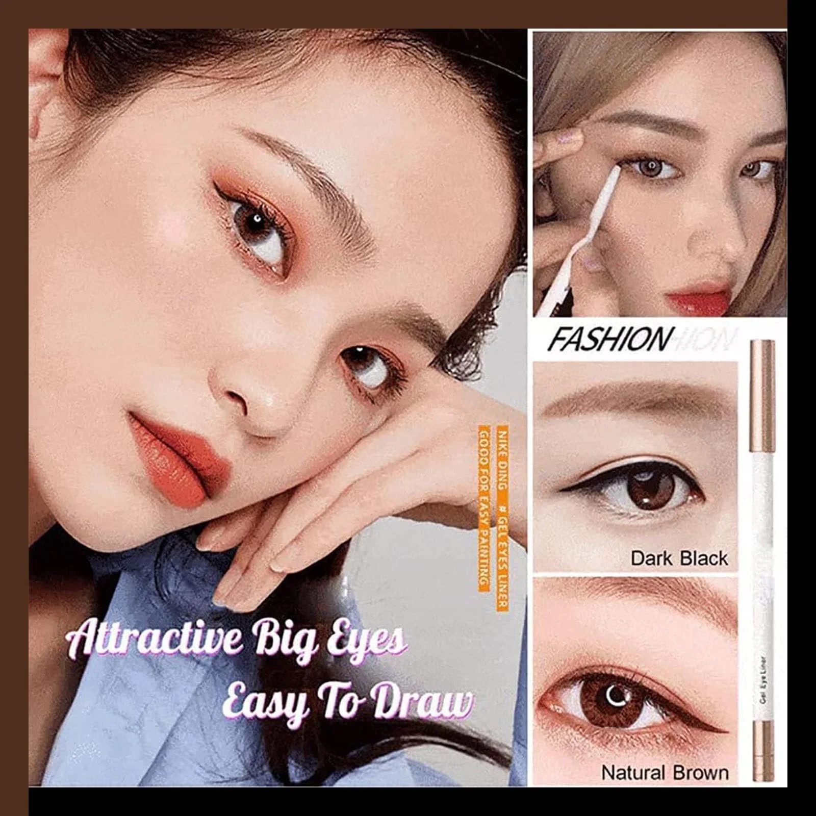 Карандаш для глаз Ifordmedia Водостойкий Стойкий Коричневый (2 шт), фото №6 Карандаш для глаз Ifordmedia Водостойкий Стойкий Коричневый (2 шт), фото №6