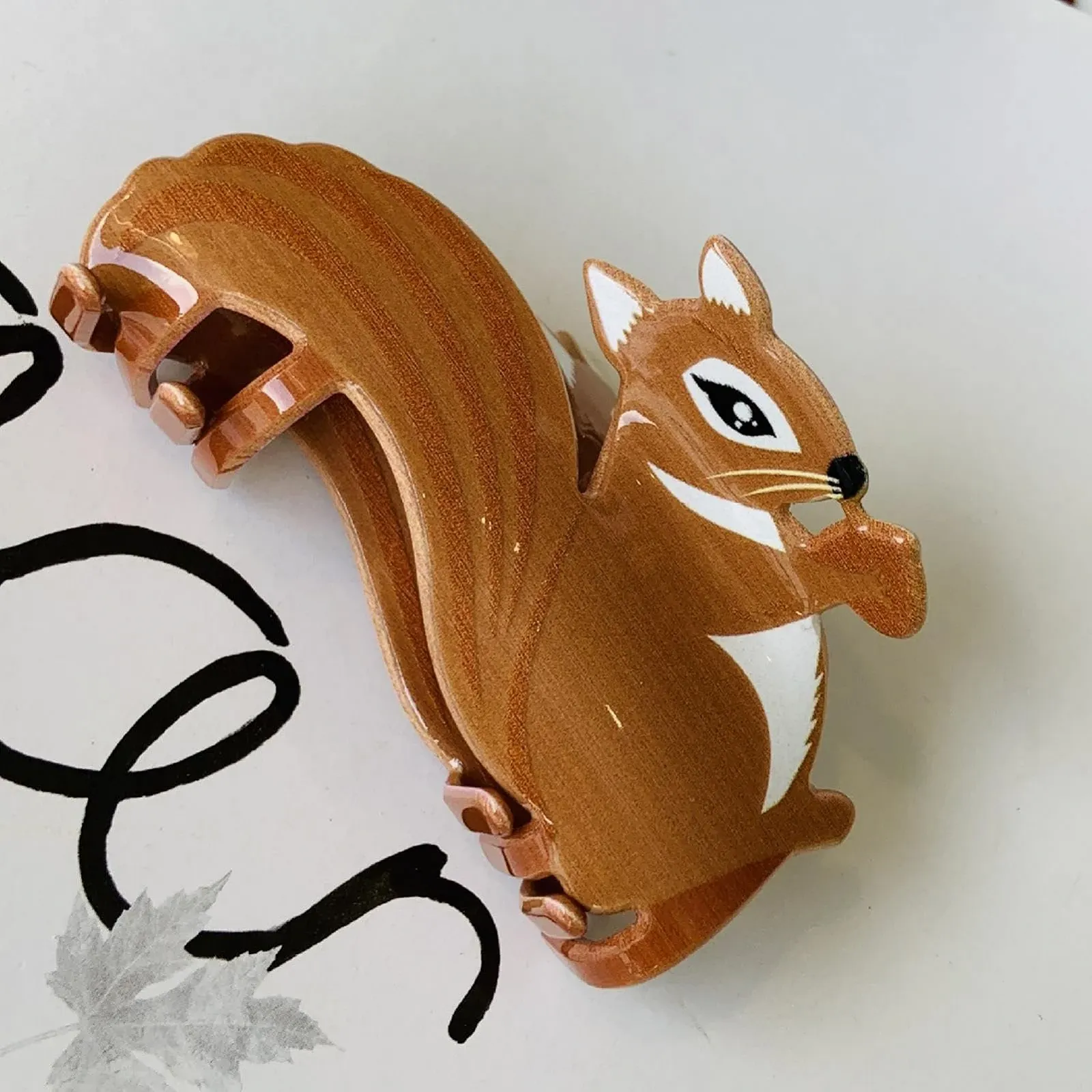 Заколка для волос Euyehn Осенние крабики | Красочные акриловые крабики, элегантные нескользящие заколки для волос, заколка для волос на День Благодарения для путешествий домой, фото №3