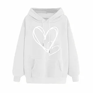 Женская Толстовка Куртка с капюшоном Женская Толстовка Куртка Женская Худи с капюшоном Принт Love Большие Размеры Женская Толстовка Женский Пуловер - Фото 1
