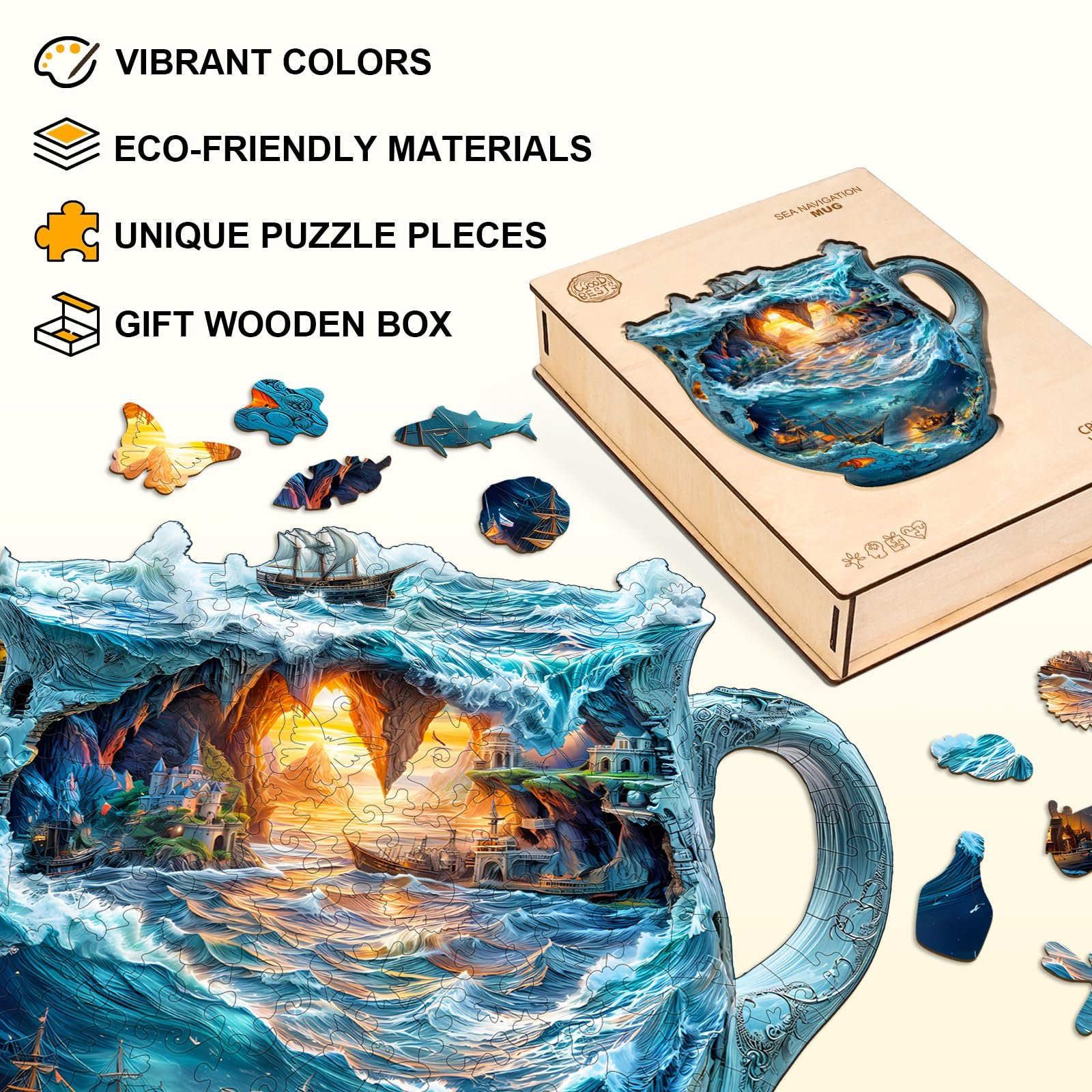 Деревянный пазл Sea Navigation Cup 245 деталей 14+, фото №3 Деревянный пазл Sea Navigation Cup 245 деталей 14+, фото №3