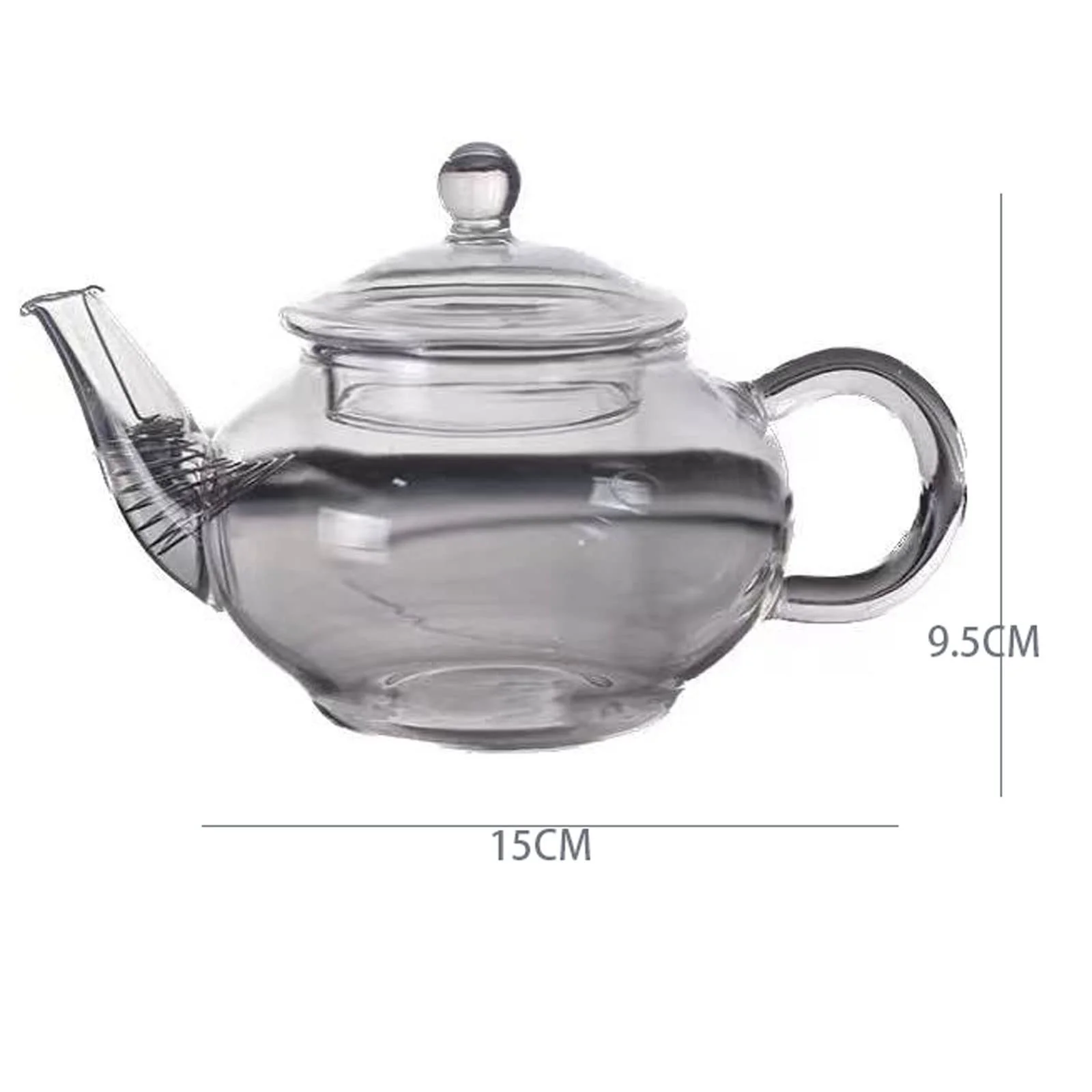 Чайник-заварник ZRQSMCX Прозорий з ситечком Термостійкий Скляний, фото №3