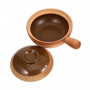 Горшок керамический SOLUSTRE 850 мл с крышкой и боковой ручкой термостойкий для риса и каш - Фото 1