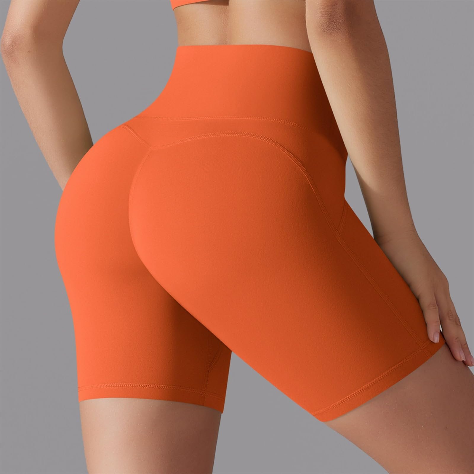 Спортивные шорты Generisch для спортзала и йоги, короткие с высокой талией, Push Up эффектом, фото №6