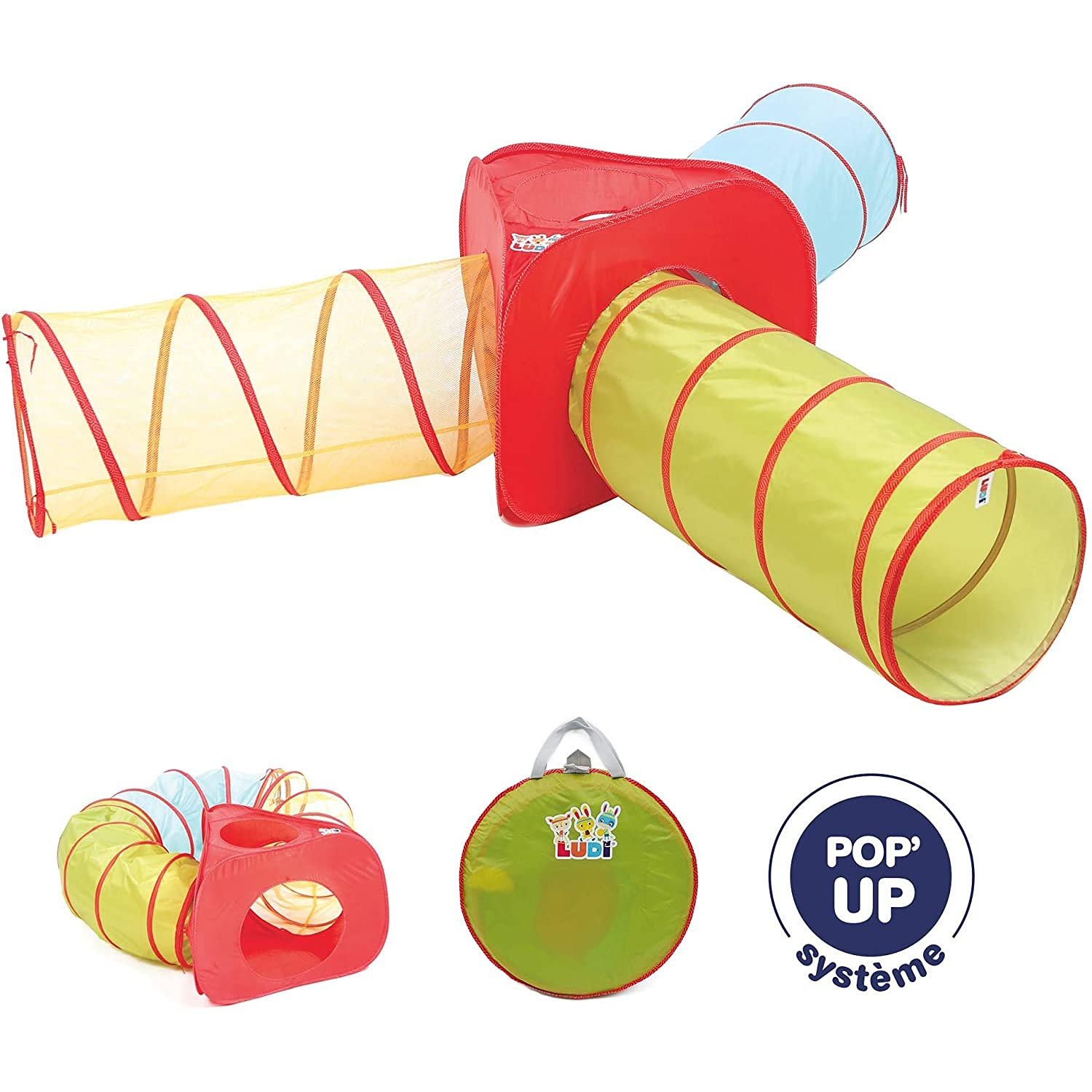 Туннель игровой LUDI Combinable Pop-up, набор из 3 туннелей, фото №9