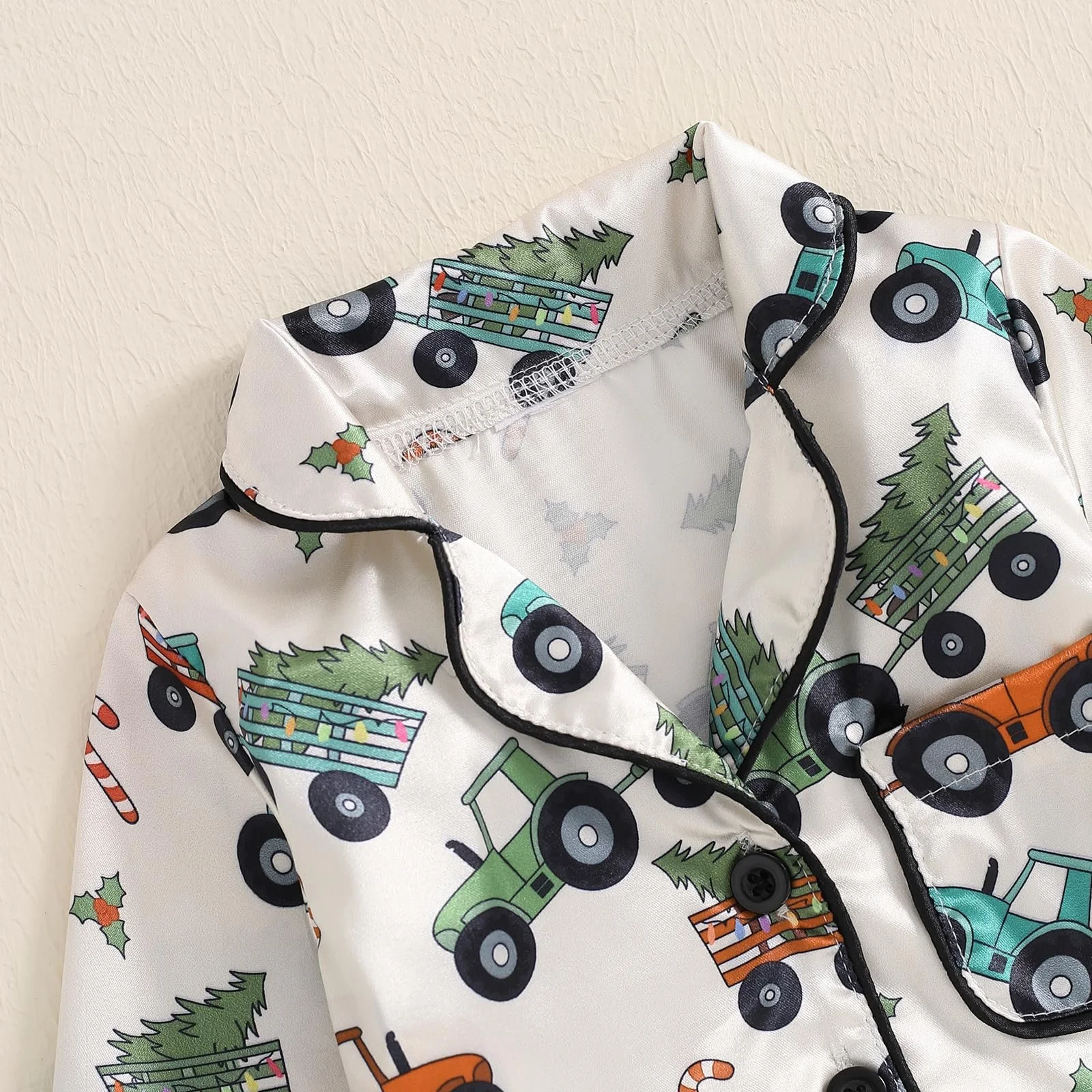 Комплект пижамы CocMouse для мальчиков, новогодняя тематика, шелк, фото №5