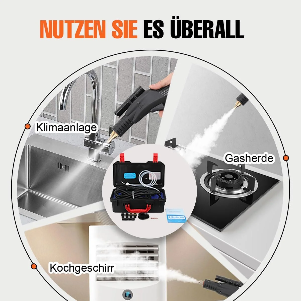 Портативний пароочисник високого тиску 220 В 3000 Вт ручний професійний, фото №4 Портативний пароочисник високого тиску 220 В 3000 Вт ручний професійний, фото №4