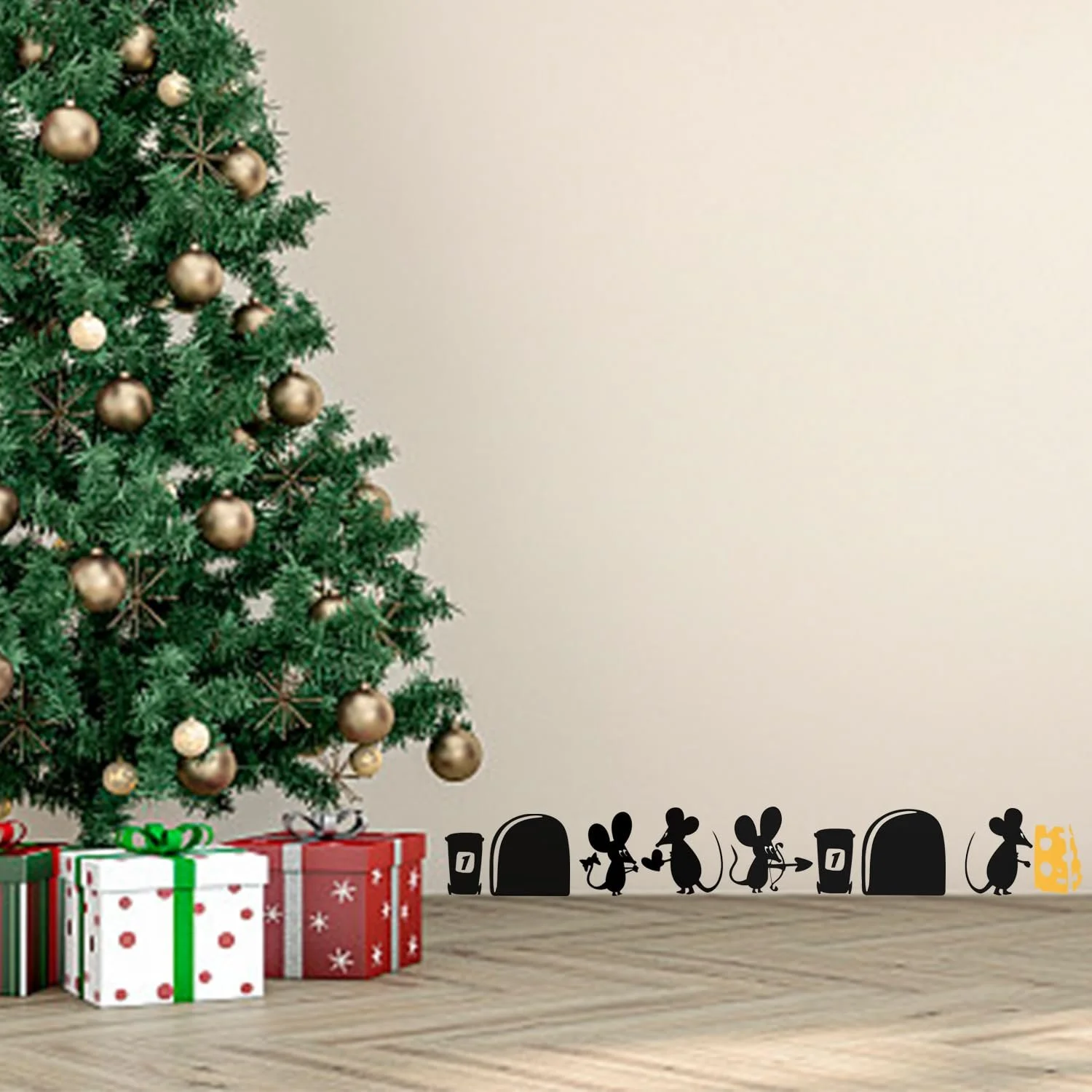 Наклейки на стіну Мишача нора Декоративні 2 шт., фото №3 Наклейки на стіну Мишача нора Декоративні 2 шт., фото №3