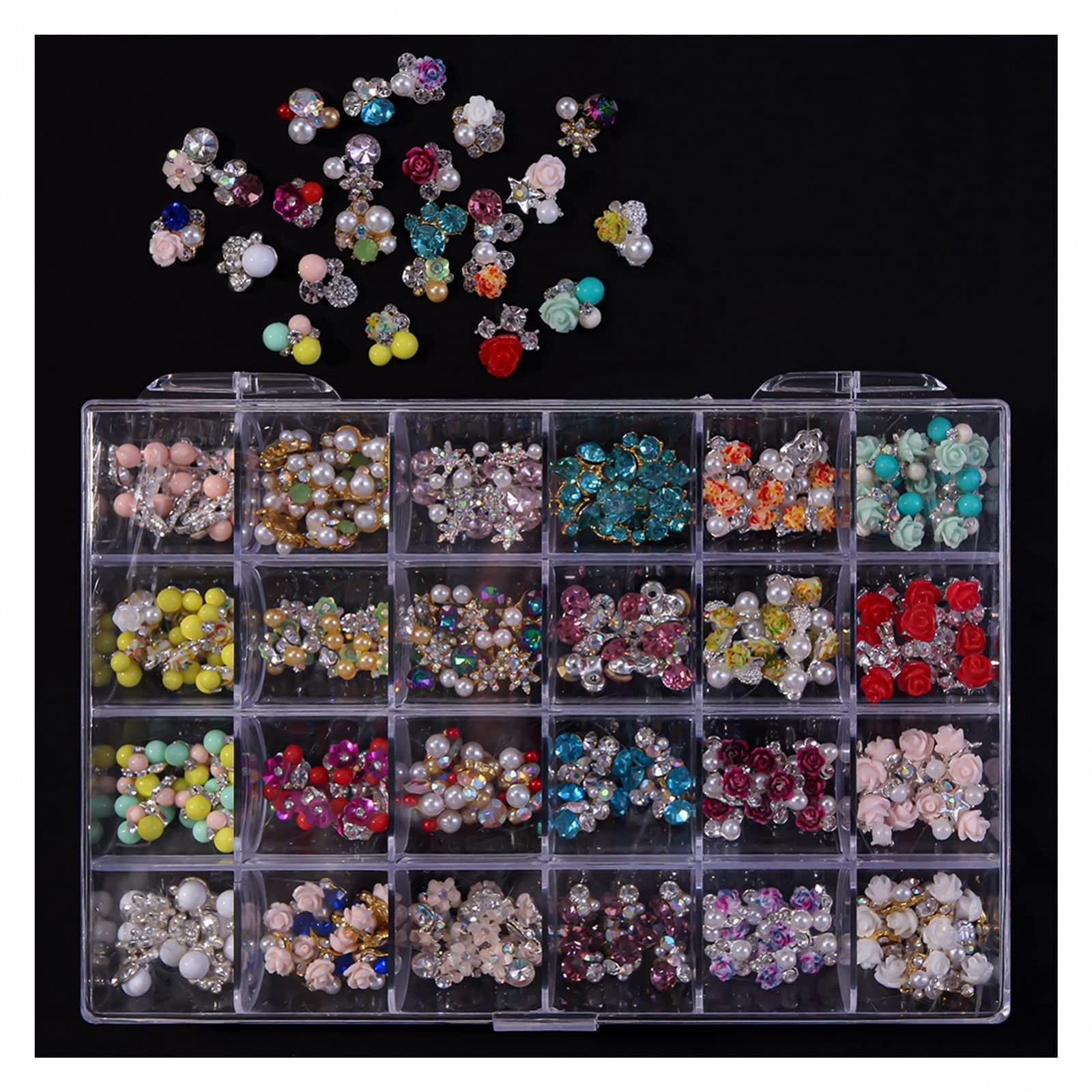 Метал корона Прикраса для нігтів Серце золото та срібло 120/240 шт (Колір: білий), фото №5