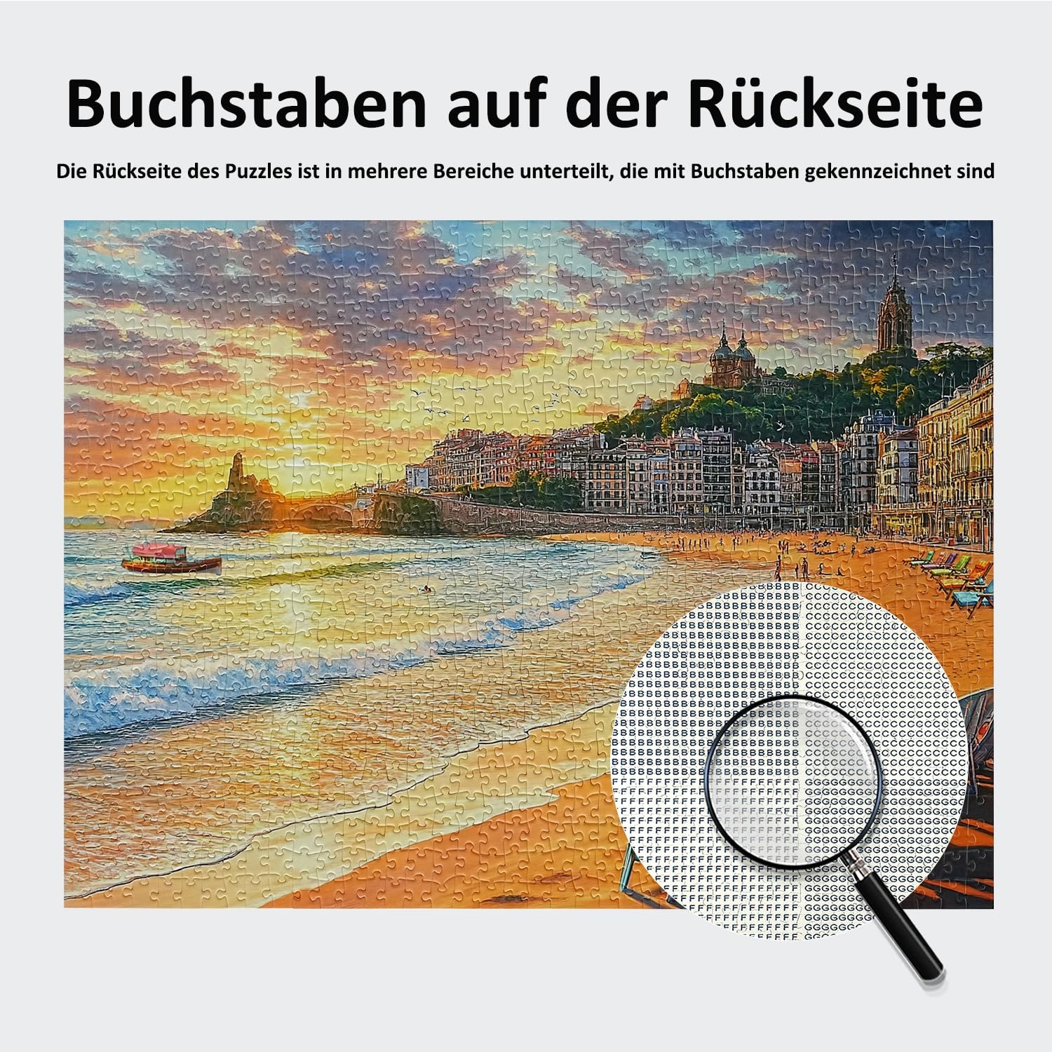 Пазл Yunlus Спокійний захід сонця, Пляж 1000 деталей 70 х 50 см (28 х 20 дюймів), фото №5