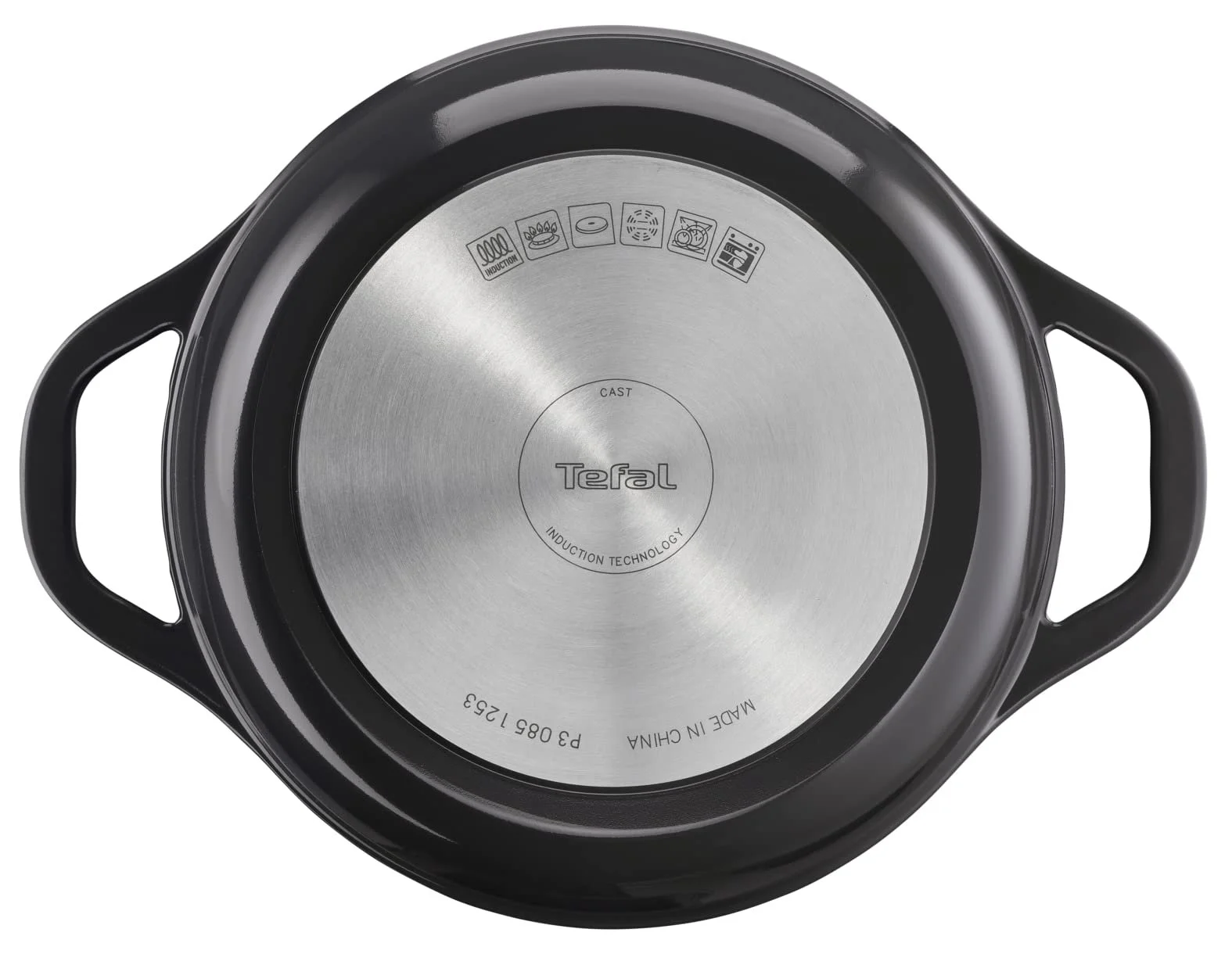 Форма для выпечки Tefal Air E2554604 круглая антипригарная индукционная литая алюминиевая с крышкой Серая, фото №11
