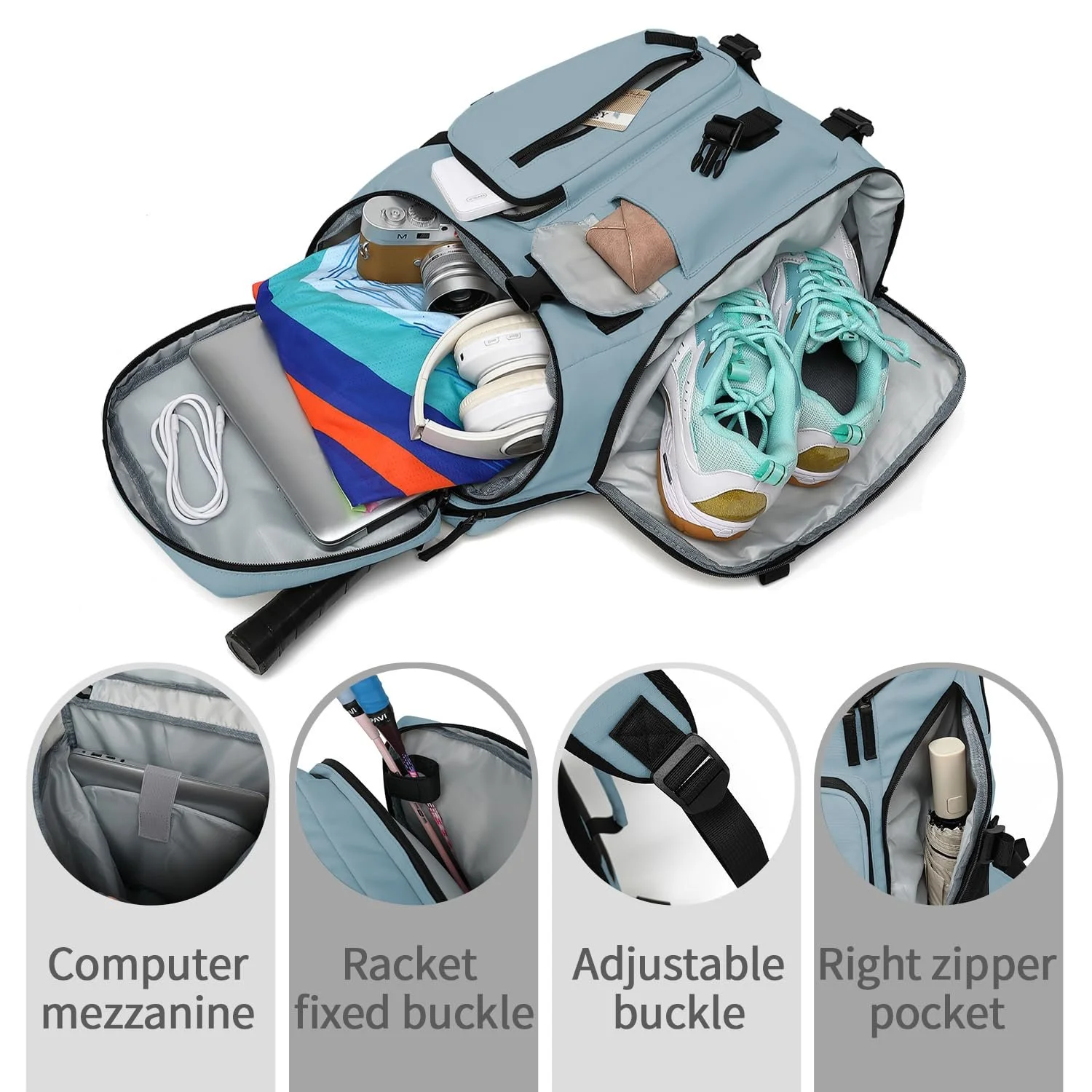 Рюкзак-сумка Kalesi Gym Duffle 4-Way Waterproof Shoe Compartment, фото №9
