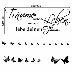 Настінна наклейка HENGBIRD Butterflies Чорна synthetic.ua - Фото 1