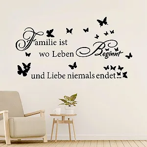 Наклейка на стіну Modern Black Butterflies with Quotes 90 x 34 см - Фото 1