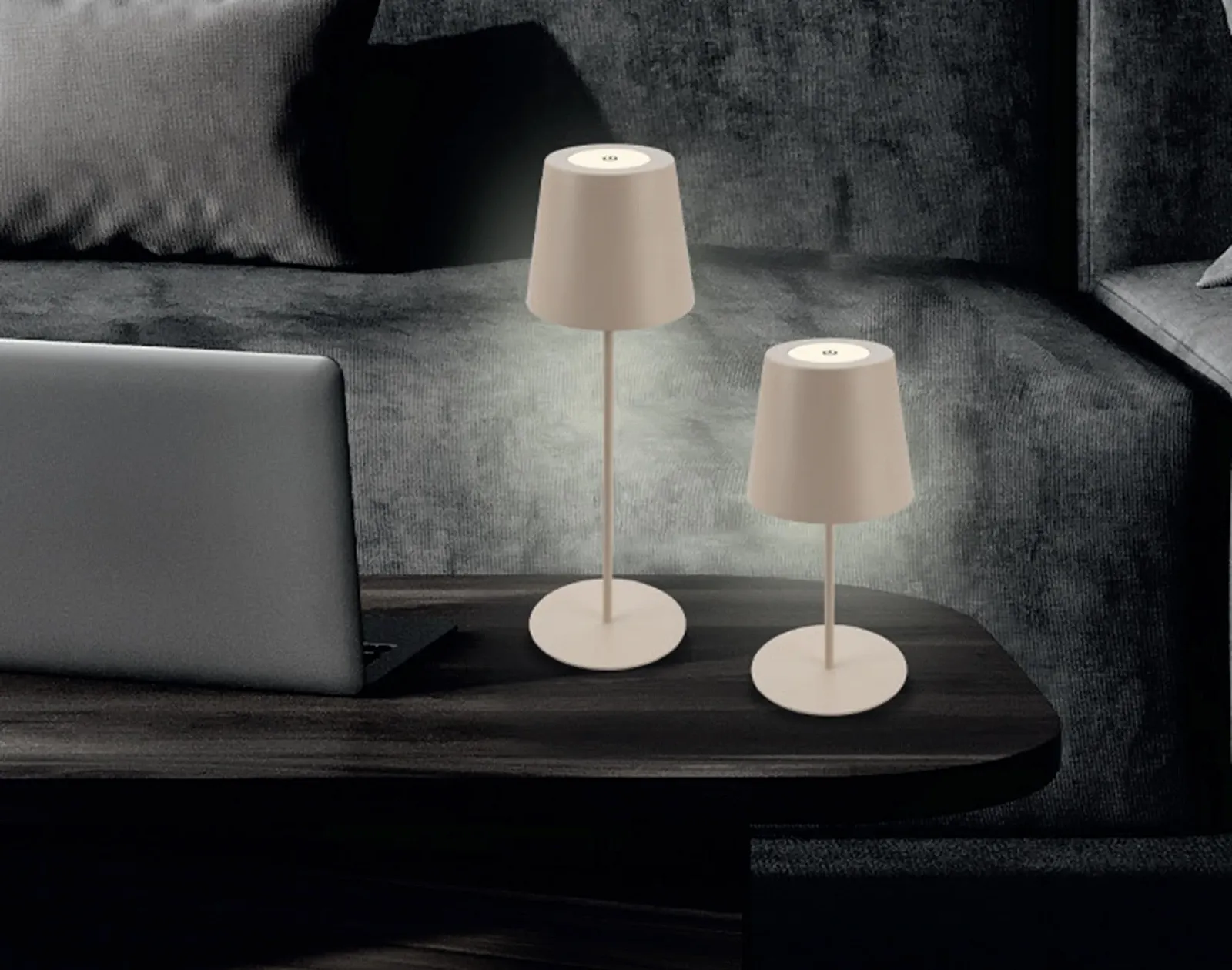 Настільна лампа Trango 2017-03C LED IP44 бездротова сенсорна димована 3 W 2700 K Бежева, фото №6