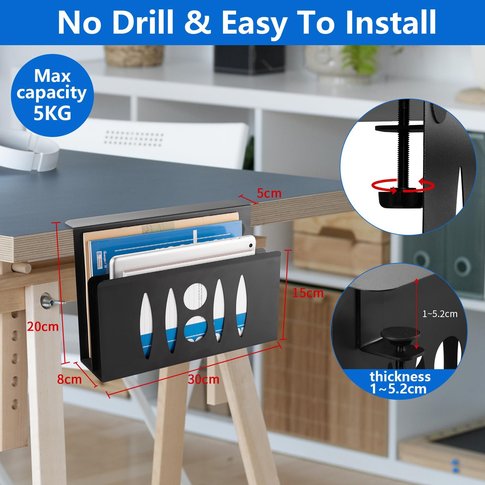 Подставка для ноутбука Стальная Двойная Черная, фото №6