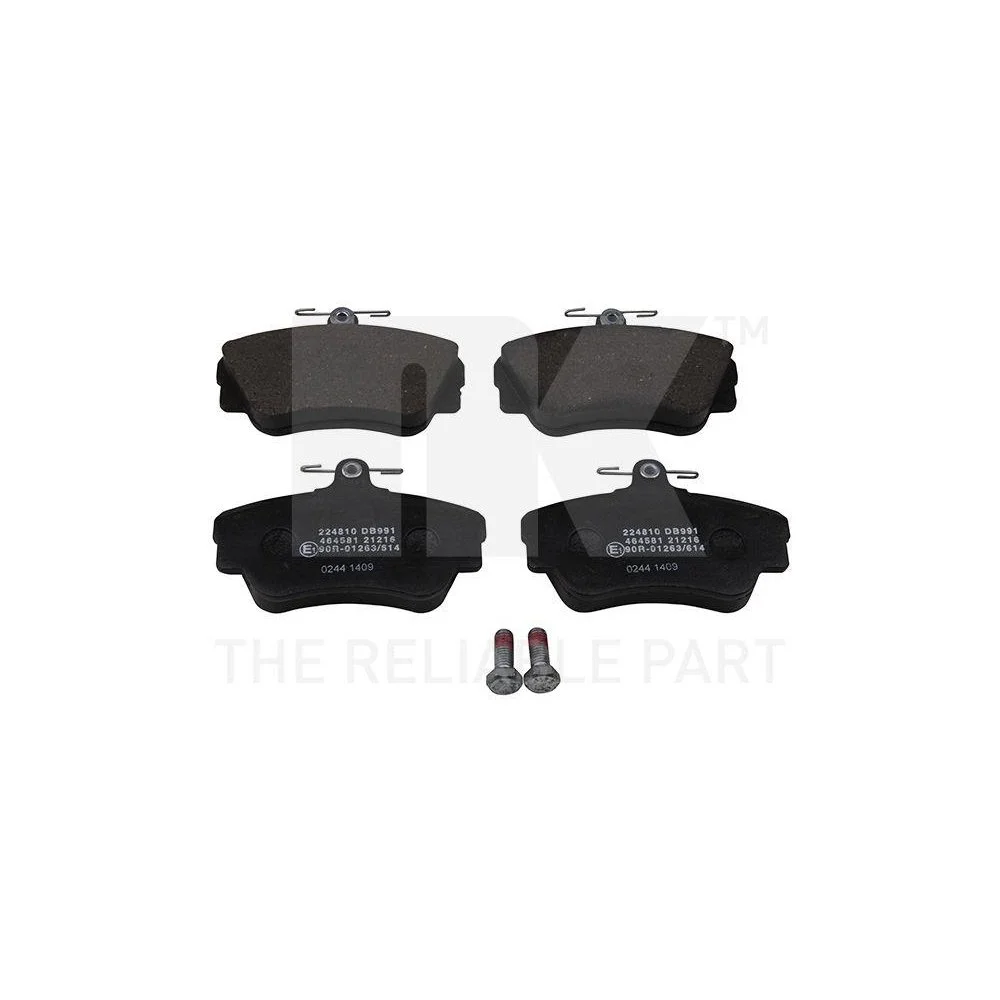 Комплект тормозных колодок NK 224810 для дисковых тормозов VOLVO передний мост, фото №1 Комплект тормозных колодок NK 224810 для дисковых тормозов VOLVO передний мост, фото №1