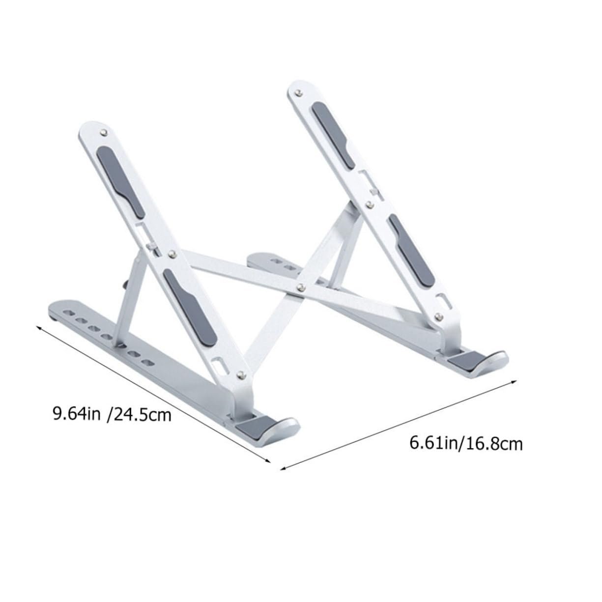 Підставка для ноутбука Gatuida Алюмінієвий сплав, обертова, складна, регульована, з розсіюванням тепла, портативна для офісу та дому, фото №2