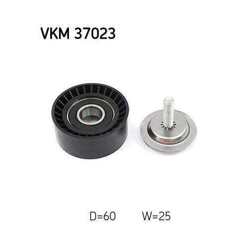 Ролик обвідний/напрямний поліклинового ременя SKF VKM 37023 для MERCEDES-BENZ NISSAN, фото №2