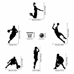 Наклейка на стіну LAGAHS Basketball Player Баскетболіст для дитячої кімнати synthetic.ua - Фото 1