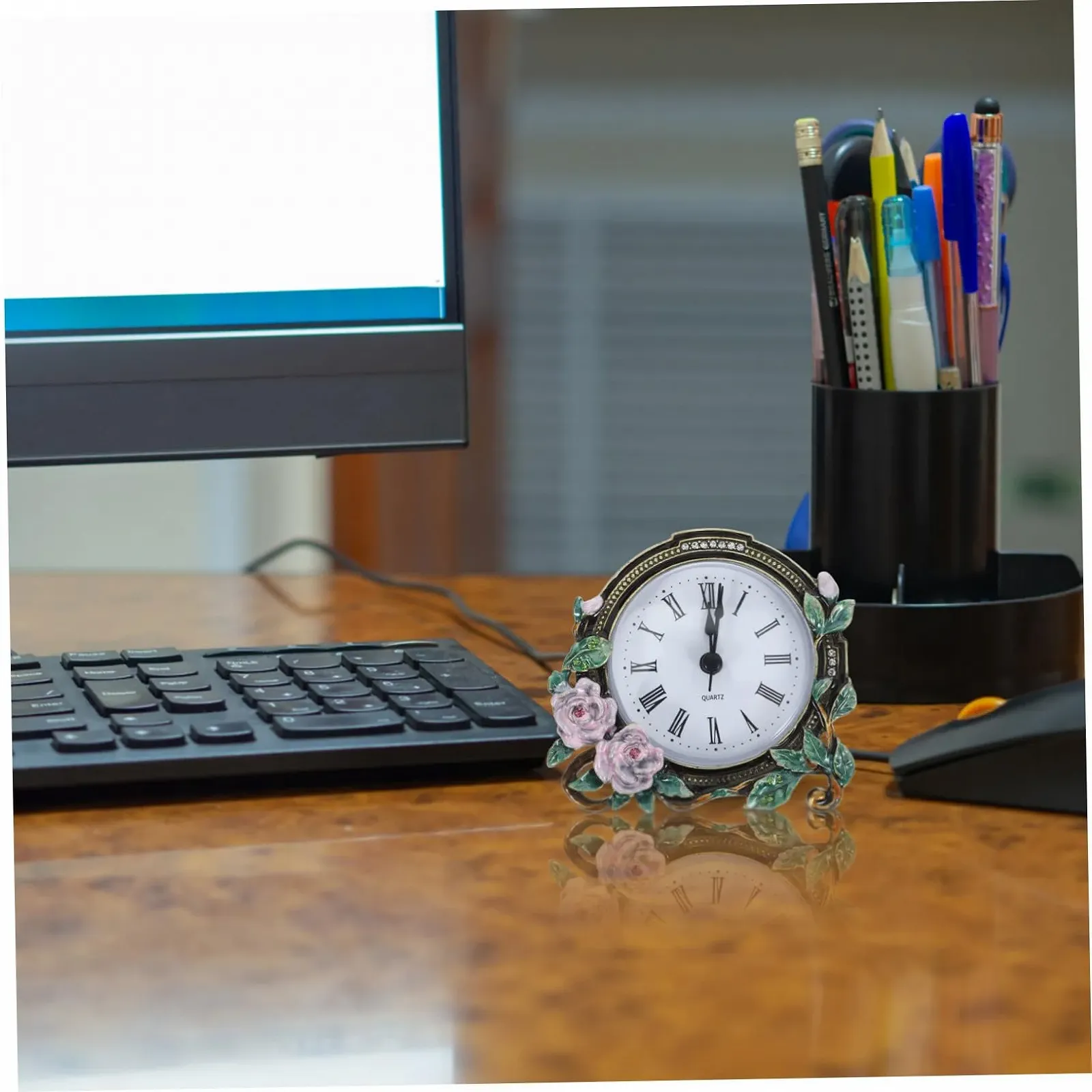 Годинник настольный VICASKY Винтажный Ретро стиль Стильные настольные для гостиной Офисное украшение Прочный и вневременной, фото №5