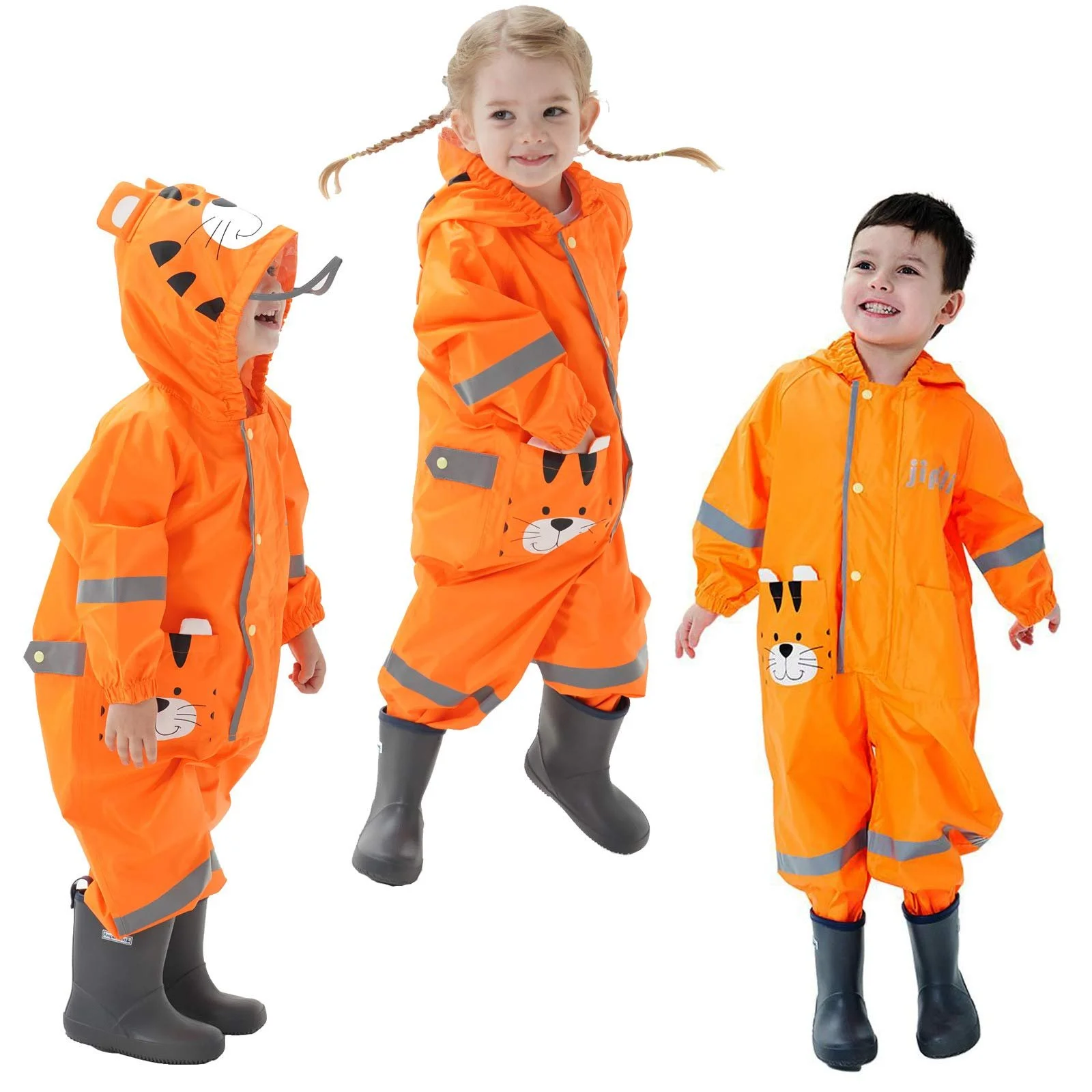 Дощовик Baogaier Дитячий для дівчаток і хлопчиків з капюшоном, фото №5