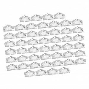 Плоские циркониевые украшения для ногтей, 50 штук Подвески для ногтей, самоклеящиеся драгоценные камни, циркониевые стразы для украшения ногтей, розовые драгоценные камни для накладных ногтей - Фото 1