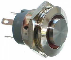 Кнопка антивандальна VJ Parts d22mm стрижка 19mm h20mm 4 контакт індикація - Фото 1
