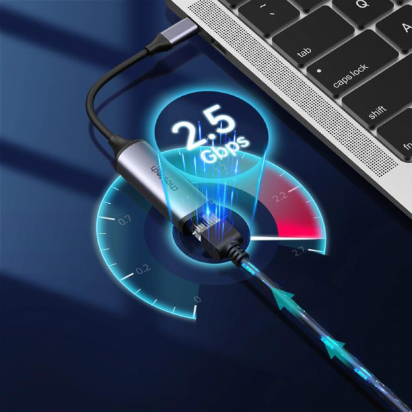 Сетевой адаптер Choetech HUB-R02 USB-C to RJ45 2.5Gbps, фото №4