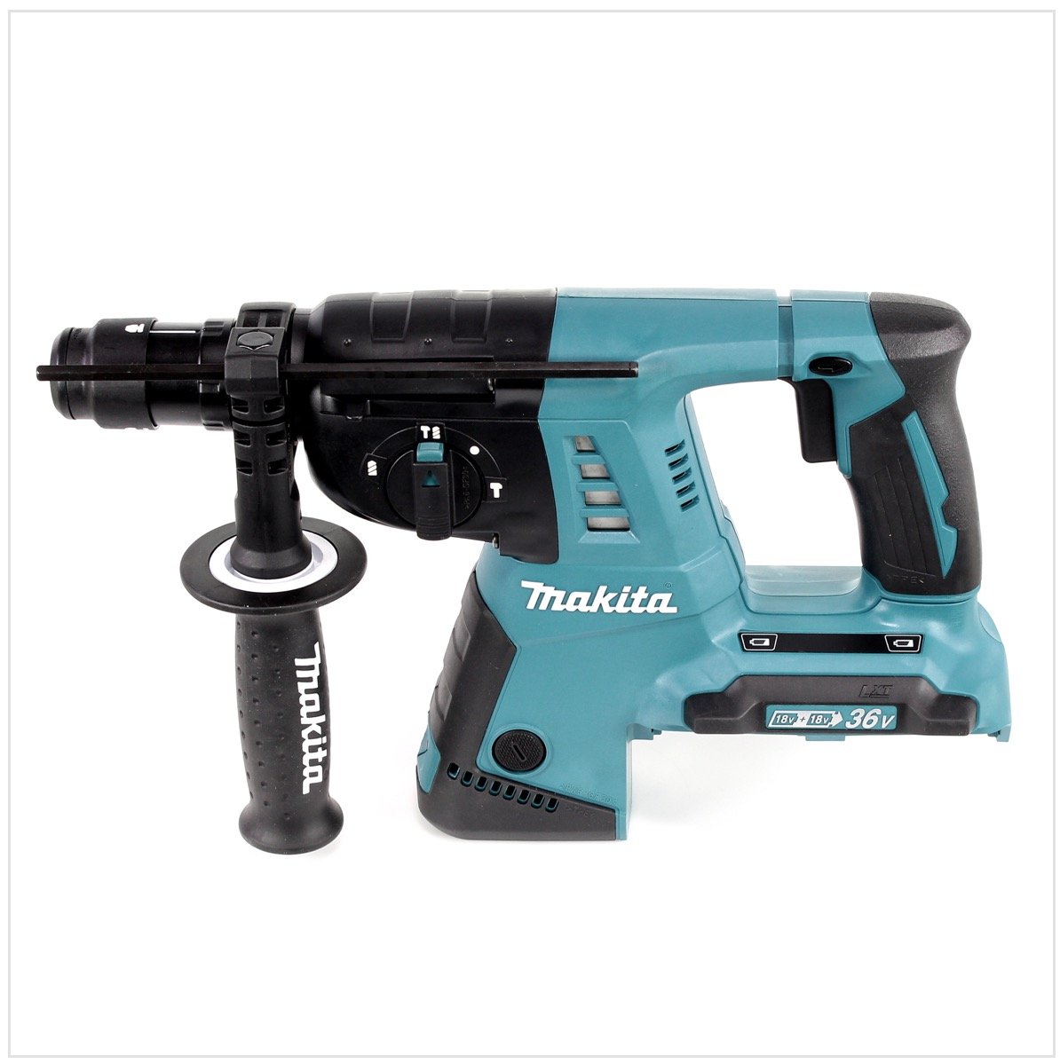 Перфоратор Makita DHR 264 2 x 18 В/36 В Li-Ion SDS Plus в кейсі Makpac 4 + 2 x BL1830 18 В 3,0 А·год Li-Ion акумулятор, фото №2