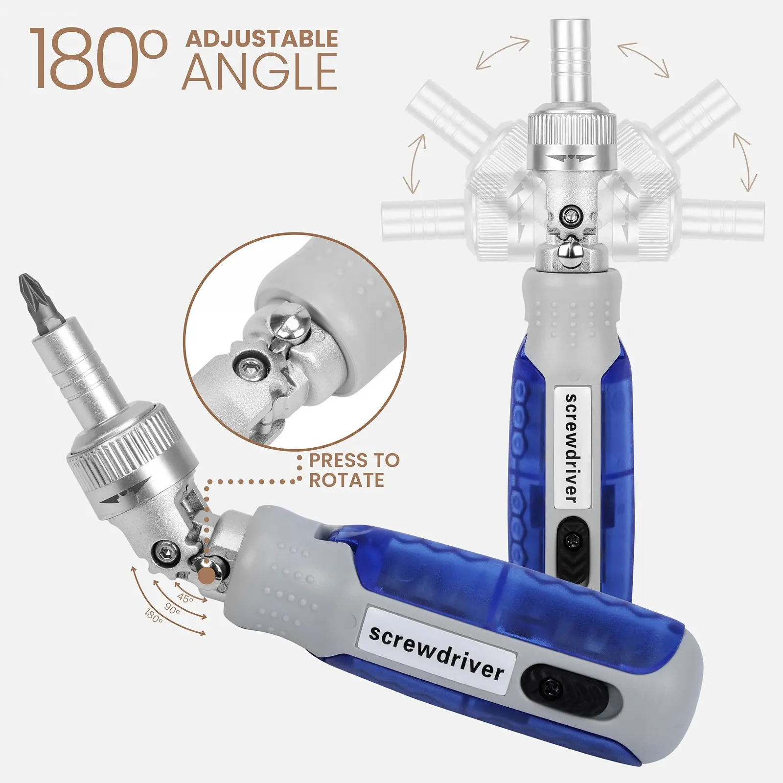 Набір викруток Belle Vous 14-в-1 Ratchet Magnetic, фото №4