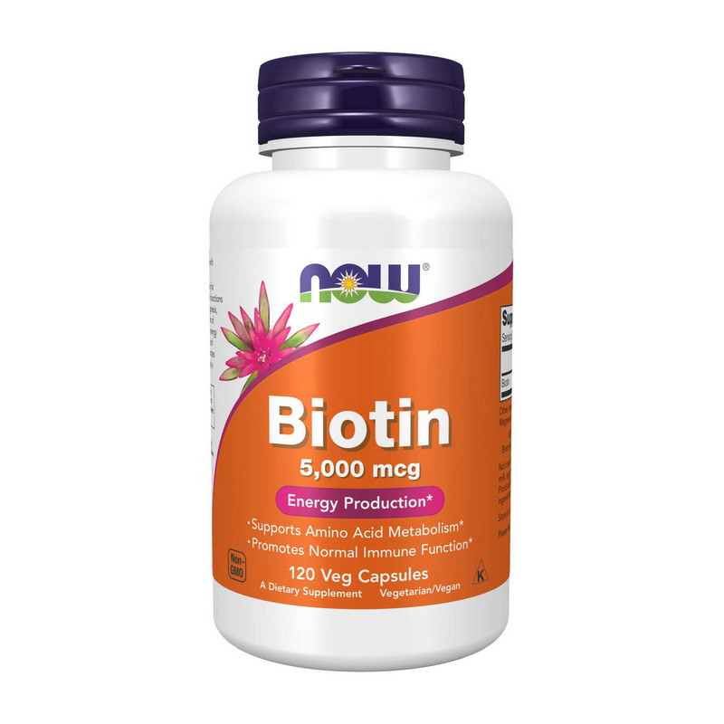Биотин NOW Biotin 5000 mcg 120 veg caps, фото №1 Биотин NOW Biotin 5000 mcg 120 veg caps, фото №1